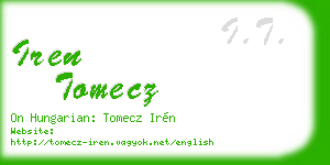 iren tomecz business card