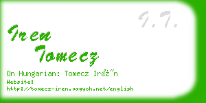 iren tomecz business card